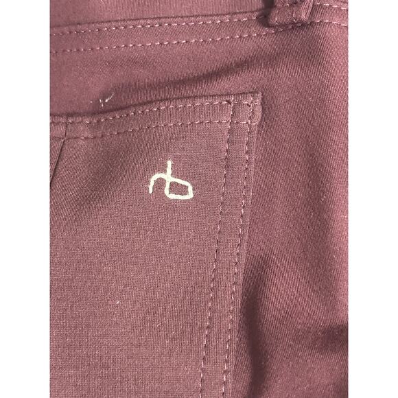 Rag & Bones Women's Jean Leggings In Burgundy Ponte Size (26) Stretchy Jeans - Picture 3 of 16